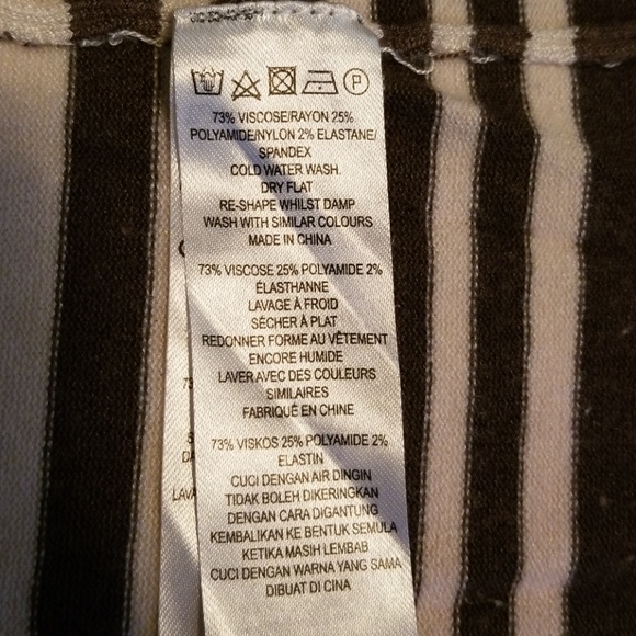 Grey and Cream Striped Knit Sweater Dress - Picture 4 of 4